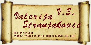 Valerija Stranjaković vizit kartica